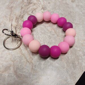 Pink Lovers Keychain Ring